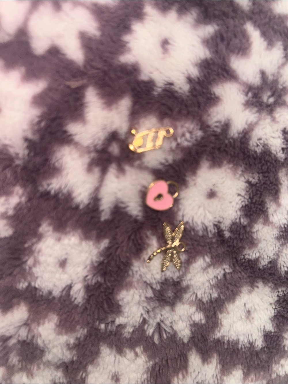 Kids Pink Heart and Gold Charm Set - Unbranded